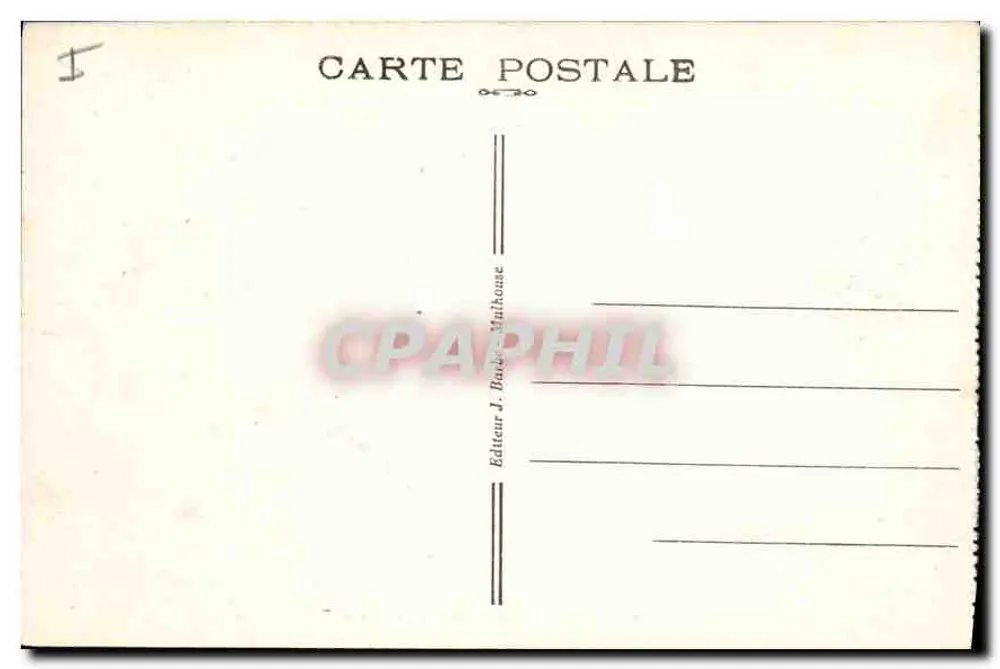 Mulhouse — Ayuntamiento — Editor J. Buber, n° 250 - Reverso