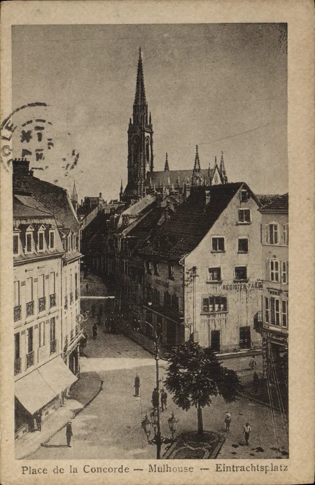 Praça da Concórdia — Mulhouse — Eintrachtsplatz — J. Rolle, editor Strasbourg - Frente
