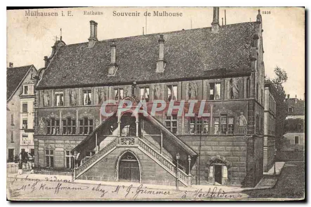 ムルハウゼ市庁舎 — ムルハウゼの記念 — 著者 M. G. Grimmer & Fils, 番号 5516 - 表面