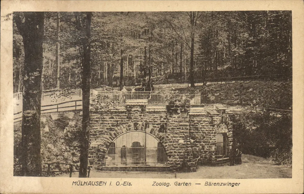 Mulhouse i. O.-Els. — Zoologischer Garten — Bärenzwinger - Vorderseite