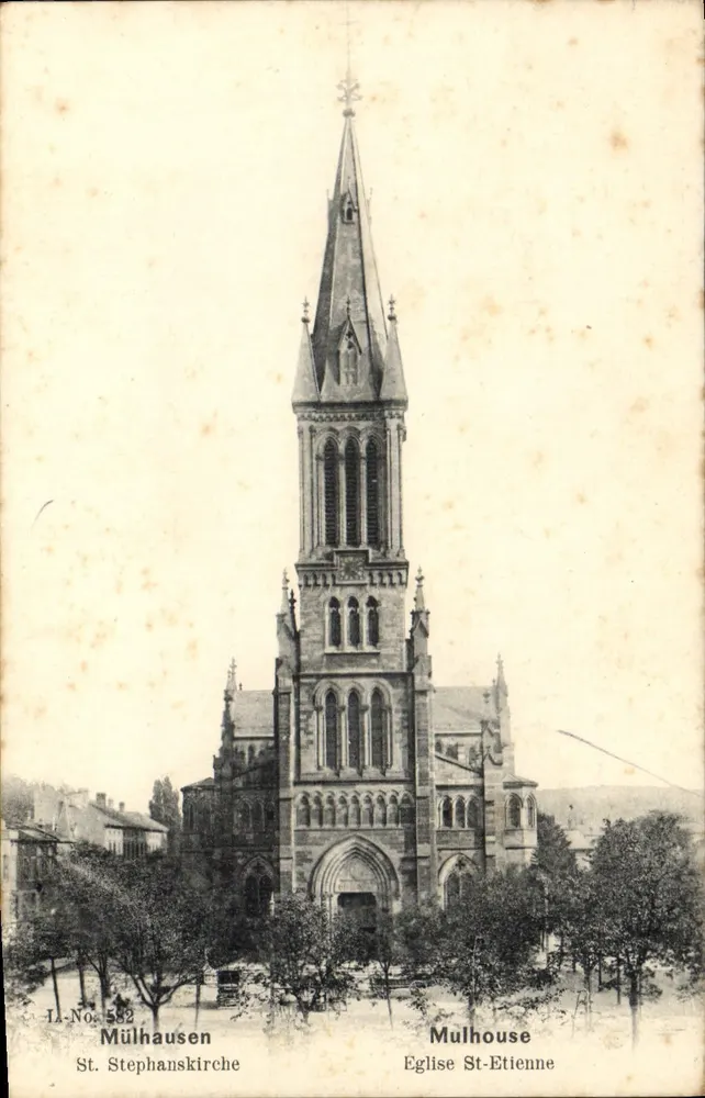 Kerk van Sint Etienne te Mulhouse — Mulhausen — La-No. 532 - Voorkant