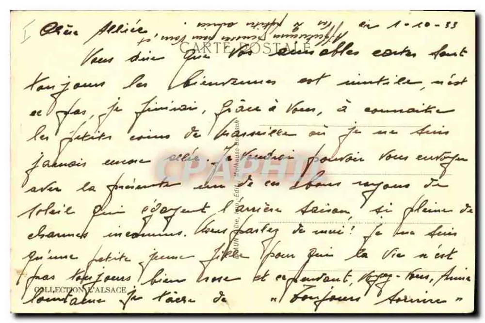 Mulhouse — A Nova Estação — editor desconhecido, n° 4777 - Verso