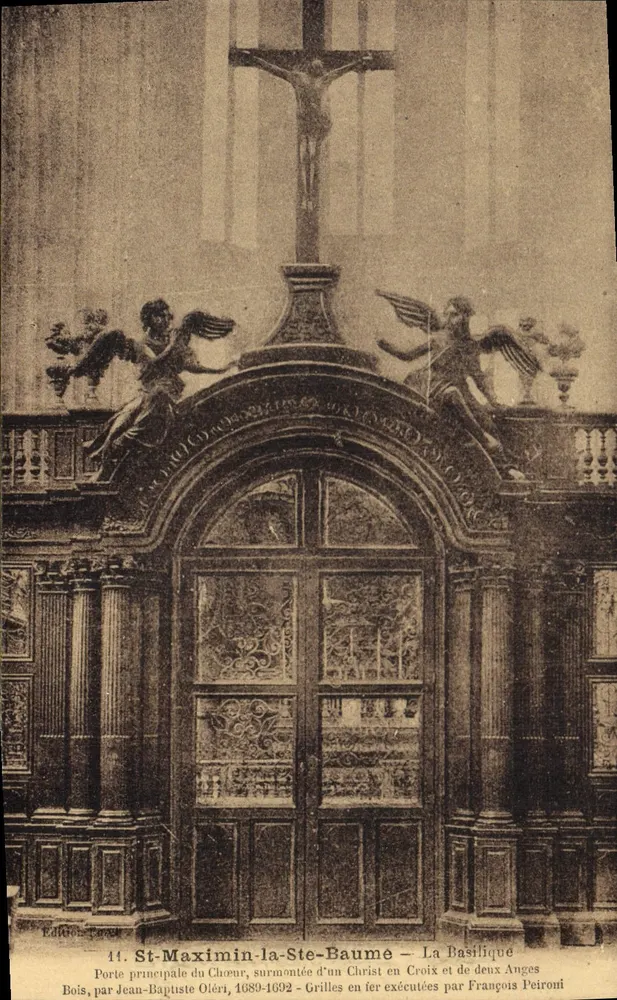 St-Maximin-la-Ste-Baume — Porta principal do Coro da Basílica — Editor Paris - Frente