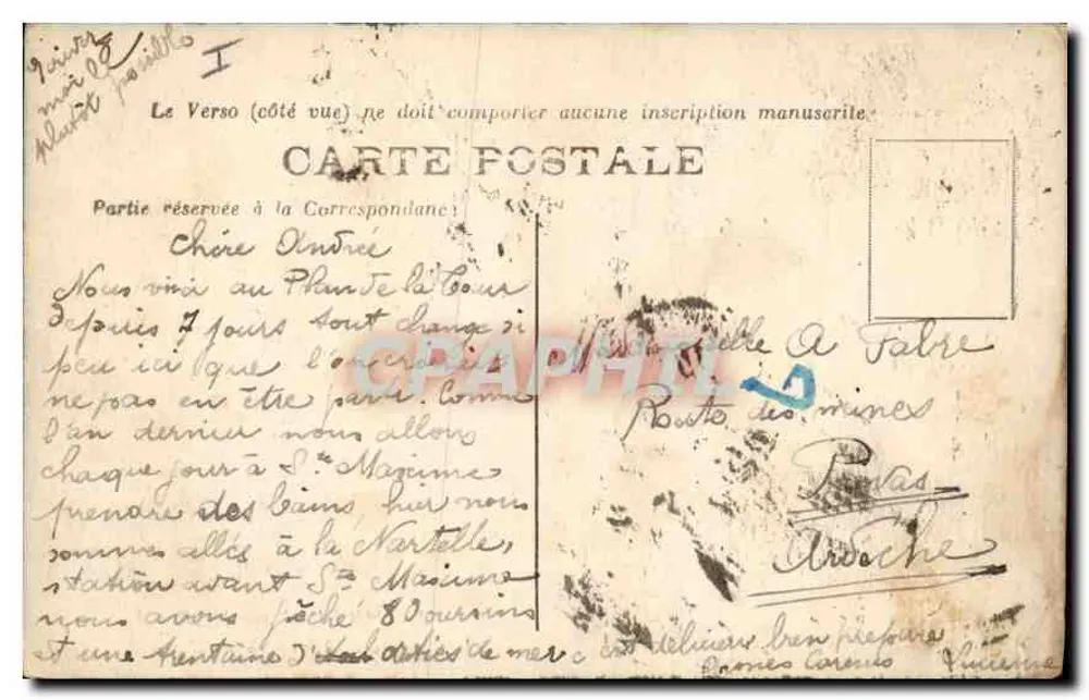 Saint-Maxime-sur-Mer — Os arredores (através dos Pinheiros) — editor não identificado - Verso