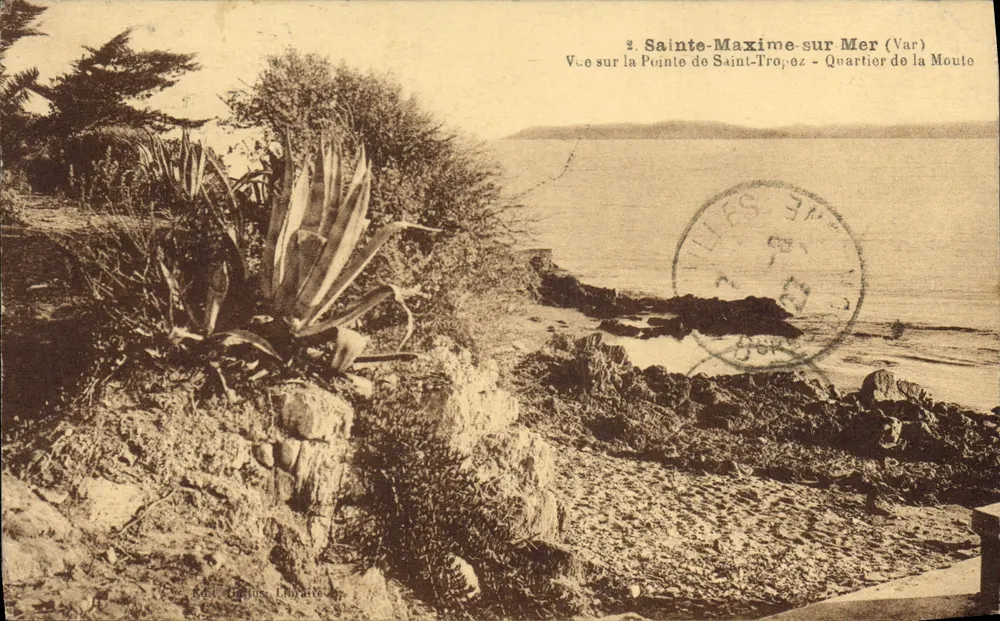 Ansicht der Pointe de Saint-Tropez — Viertel Moute — Sainte-Maxime-sur-Mer (Var) — Verlag: K. Génius, Buchhändler - Vorderseite