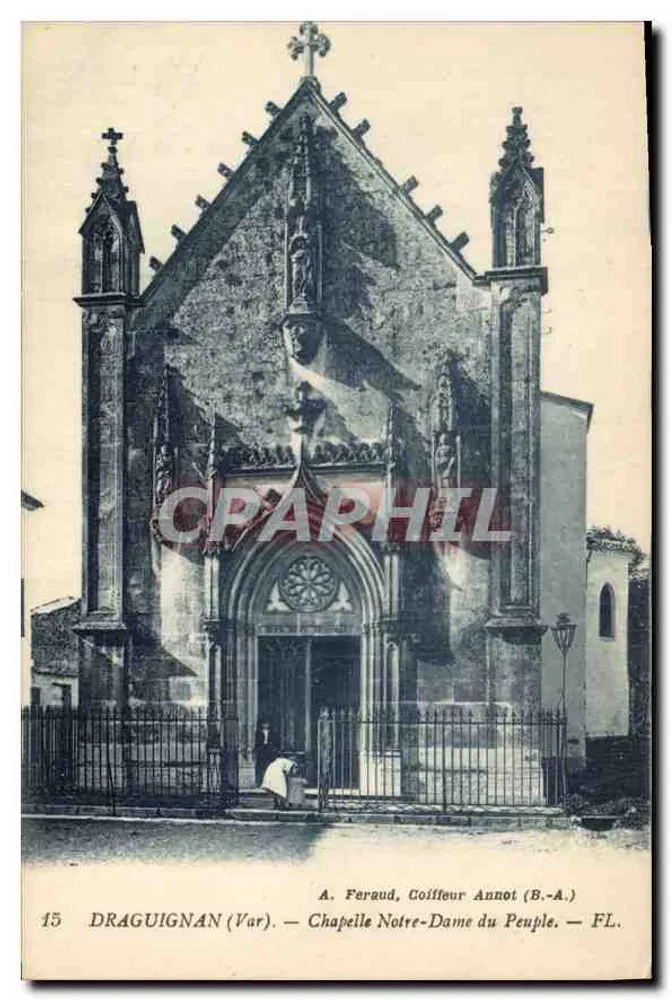 Draguignan (Var) — Kerk Notre-Dame du Peuple — A. Feraud, Schoenmaker Annot (B.-A.) - Voorkant