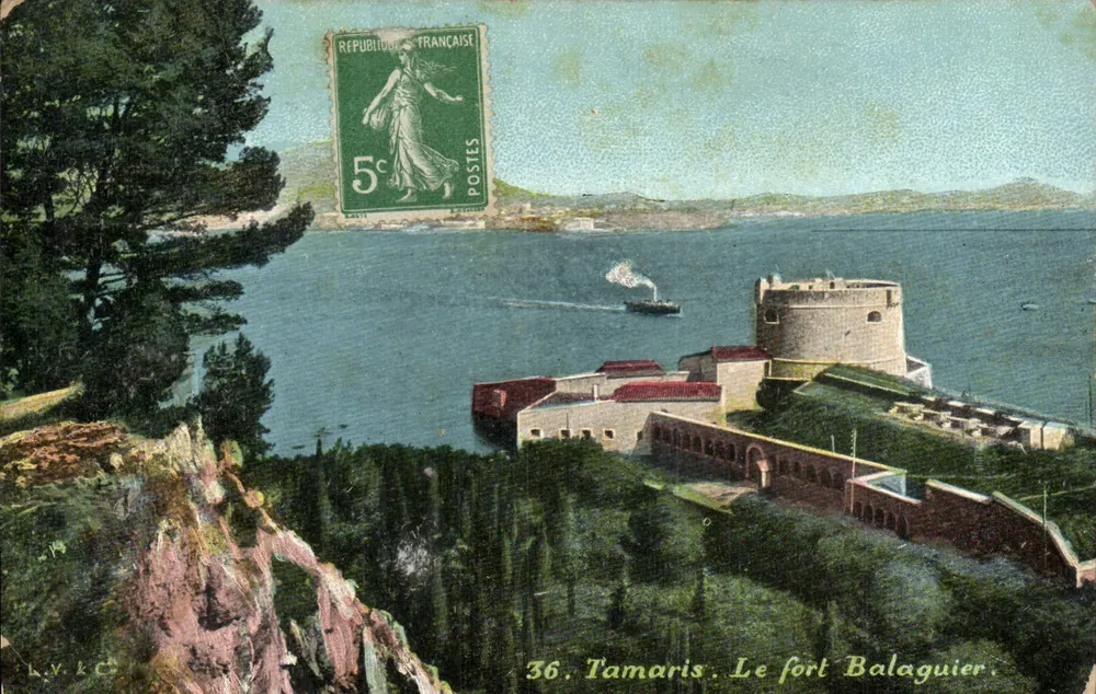 Tamaris. O forte Balaguier — vista panorâmica — LV & C, n°36 - Frente