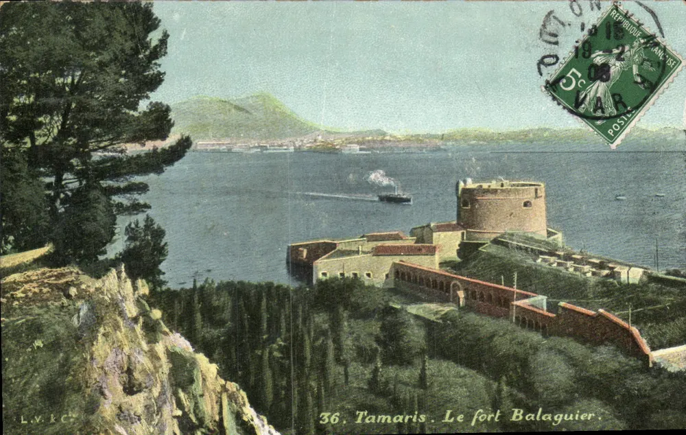 Tamaris. El fuerte Balaguier — vista panorámica — L.V.R.C. n°36 - Anverso