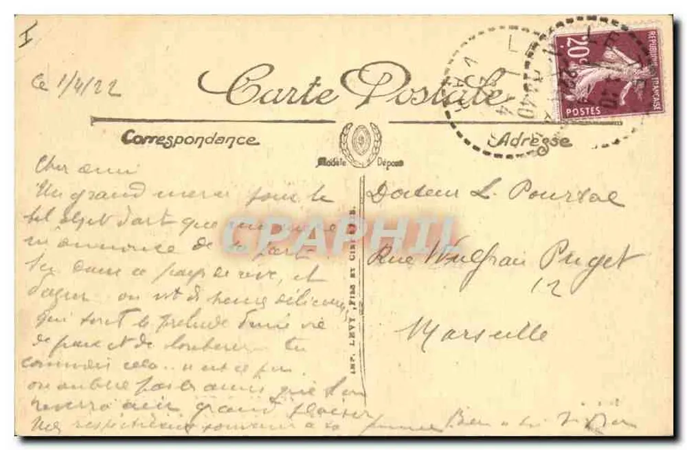 L'ESTEREL — Ansicht des Pic d'Aurèle und Cap Roux — LL. - Rückseite