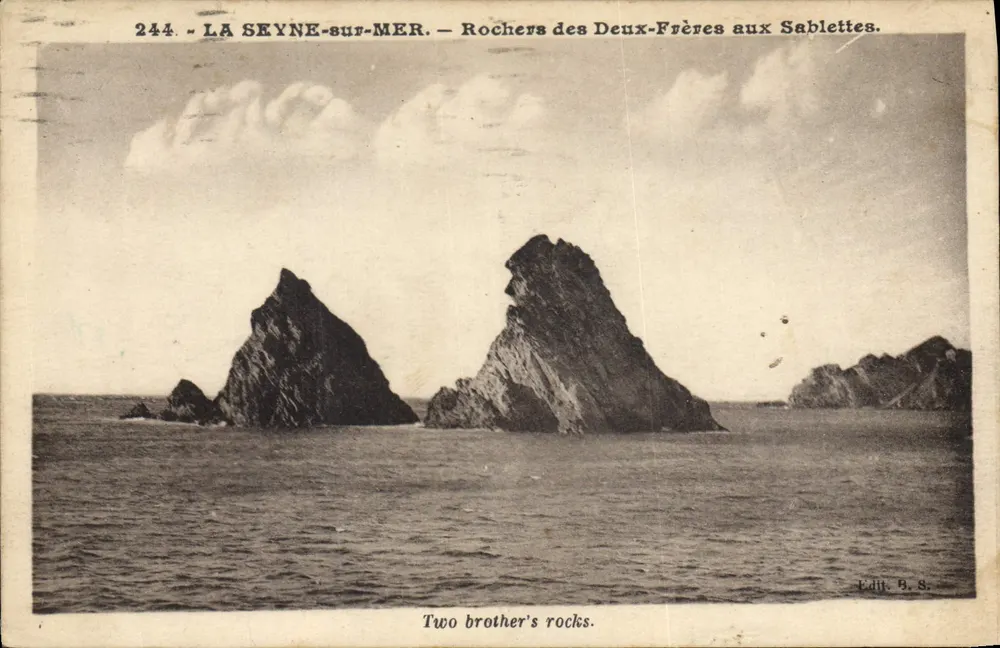 La Seyne-sur-Mer — Rochers des Deux-Frères aux Sablettes — Edit. B.S. n°244 - Vorderseite