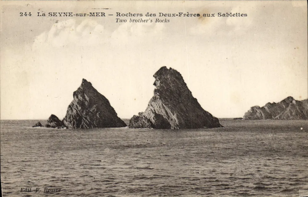 La SEYNE-sur-MER — Rochers des Deux-Frères aux Sablettes — Edit. P. Braine n°244 - Vorderseite
