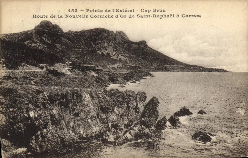 Pointe de l'Estérel - Cap Brun — Route de la Nouvelle Corniche d'Or de Saint-Raphaël à Cannes — Garnin GILETTA, Nice - Vorderseite