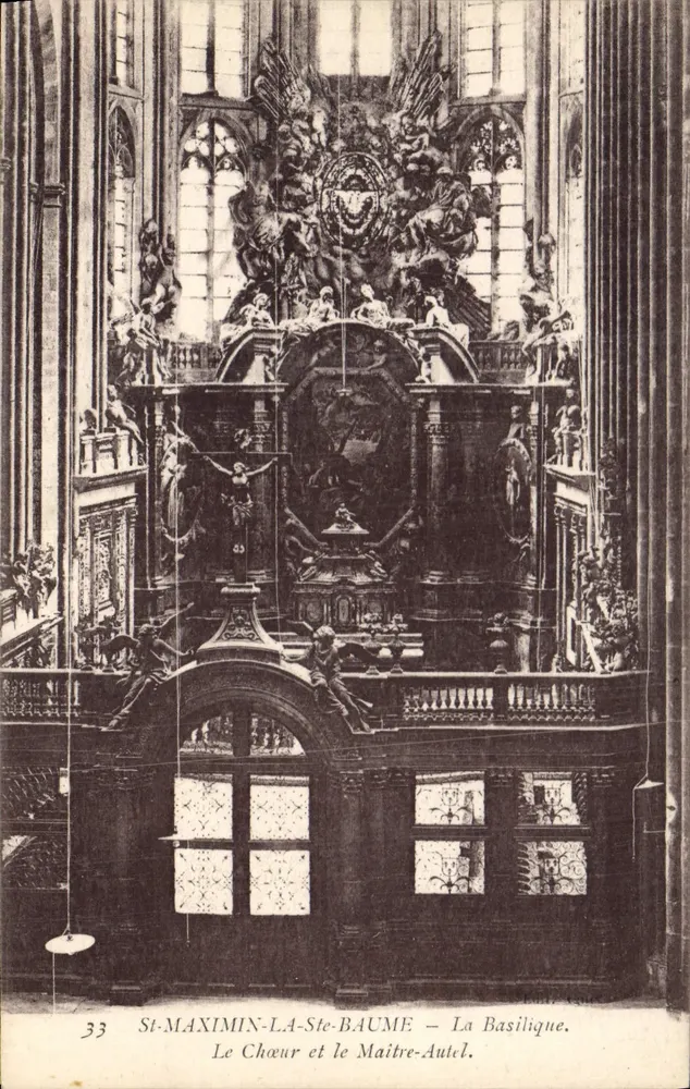 St-MAXIMIN-LA-STE-BAUME — Die Basilika. Der Chor und der Hauptaltar. - Vorderseite