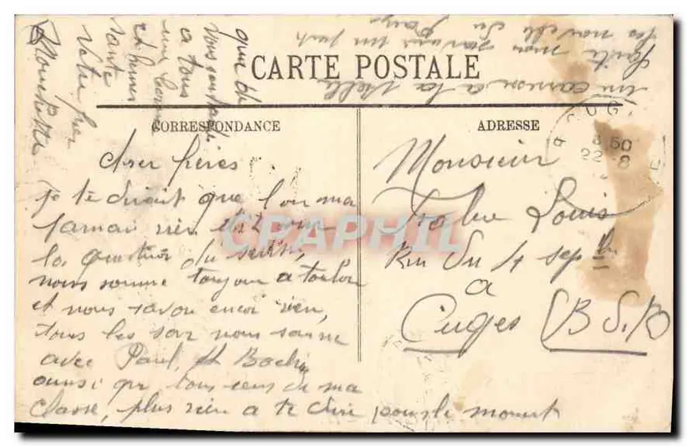 Le Mourillon — Widok ku Cape Brun — LL. - Rewers