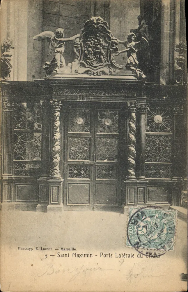 Saint Maximin - Porta Lateral do Coro — Phototyp E. Lacour - Marseille, n°5 - Frente