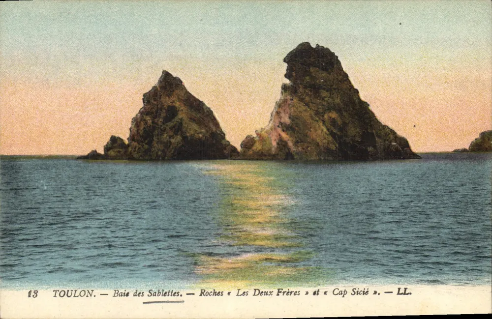 Toulon — Bucht der Sablettes — Felsen « Les Deux Frères » und « Cap Sicie » — LL. n°13 - Vorderseite