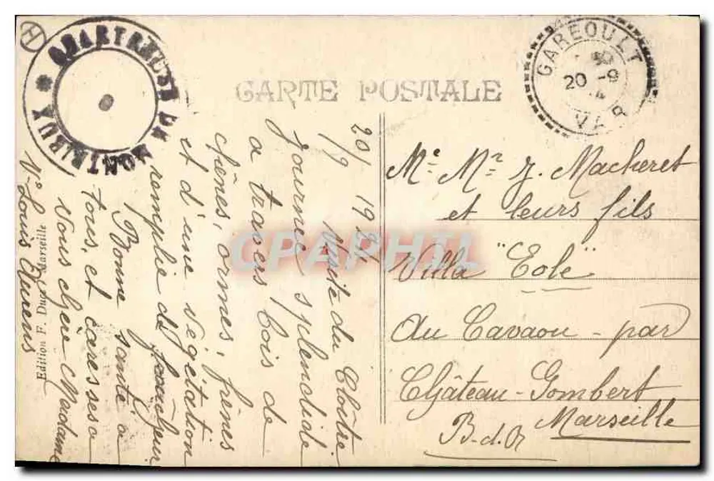 Chartreuse van Montrieux — Tuin van een cel — Uitgave F. Duperre - Achterkant