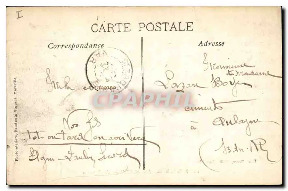 St Zacharie — See und Schloss Suporta — Rose Pours, Verlag Marseille, n°66 - Rückseite