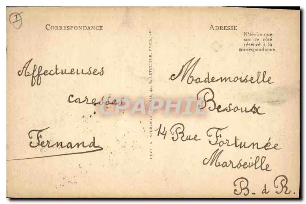 Draguignan — Kerk Notre-Dame-du-Peuple — L.I. — Uitgever Lévy & Neuroulin, n°57 - Achterkant