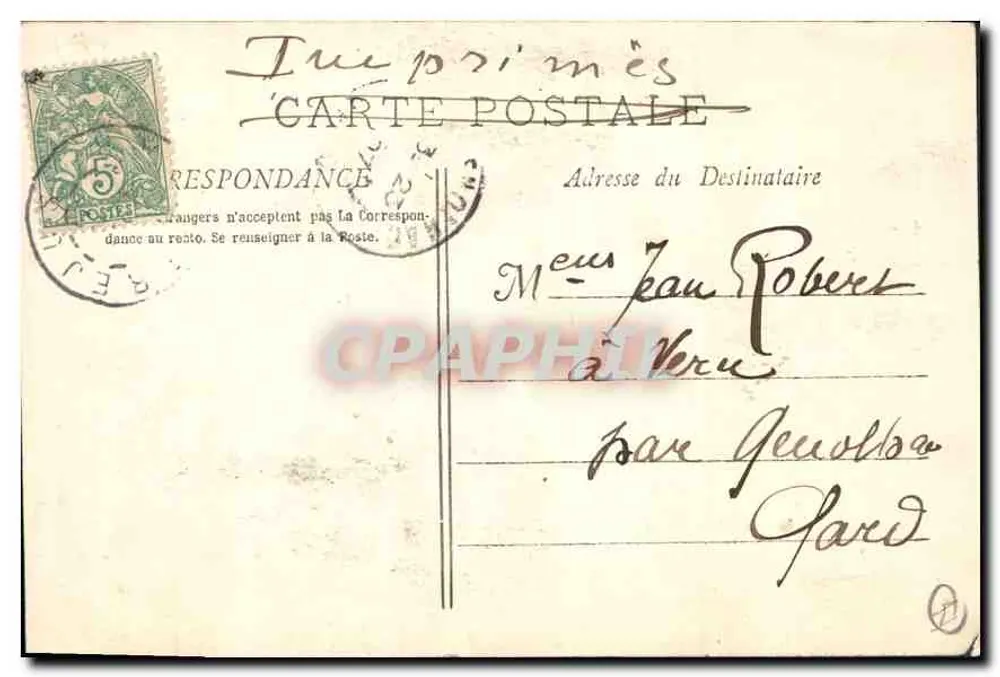 Altes Bischofsschloss - Kariatiden zugeschrieben Puget — Phototyp. E. Lacour — Marsoune, n°2673 - Rückseite