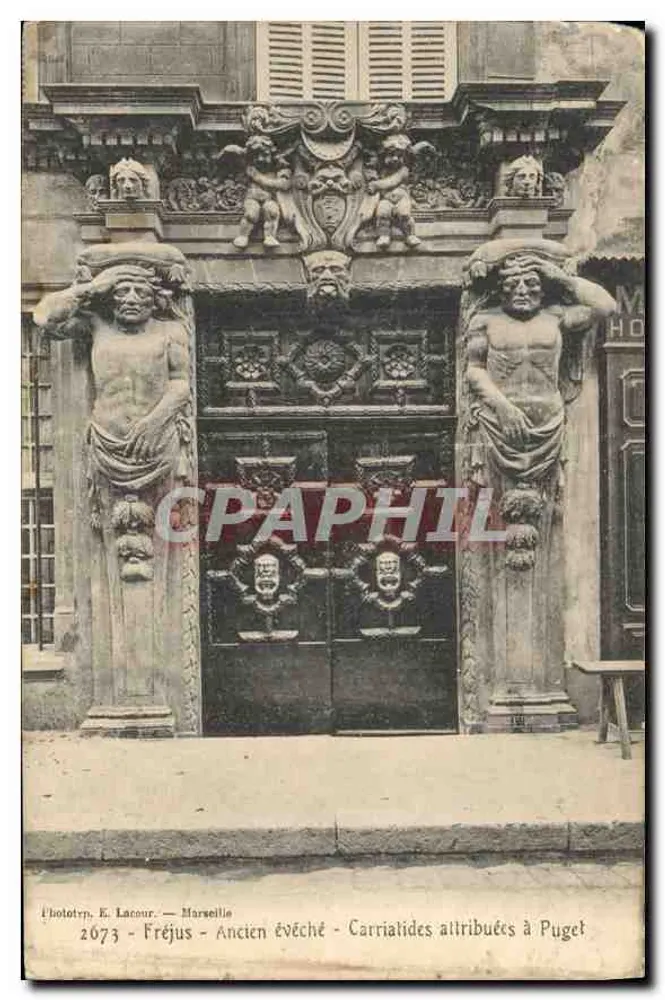Fréjus - Ehemaliges Bistum - Carriatiden zugeschrieben Puget — Phototyp. E. Lacour — Marseille - Vorderseite