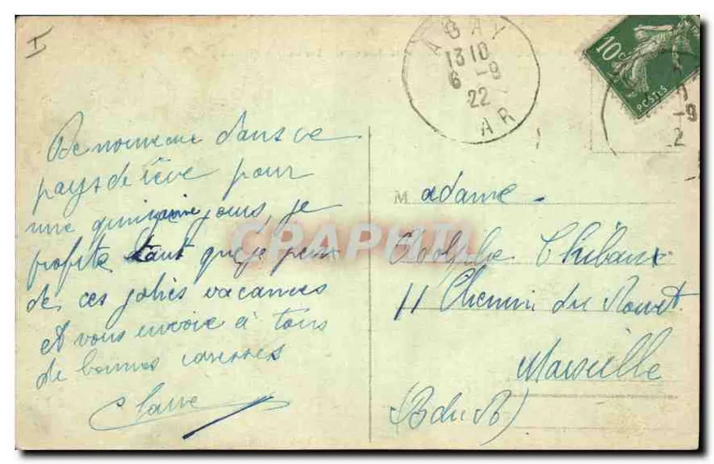 Agay (Var) - Ein Eckchen der Beaumette - Die Blühenden Felsen — Edition Mellano, Tabac - Rückseite