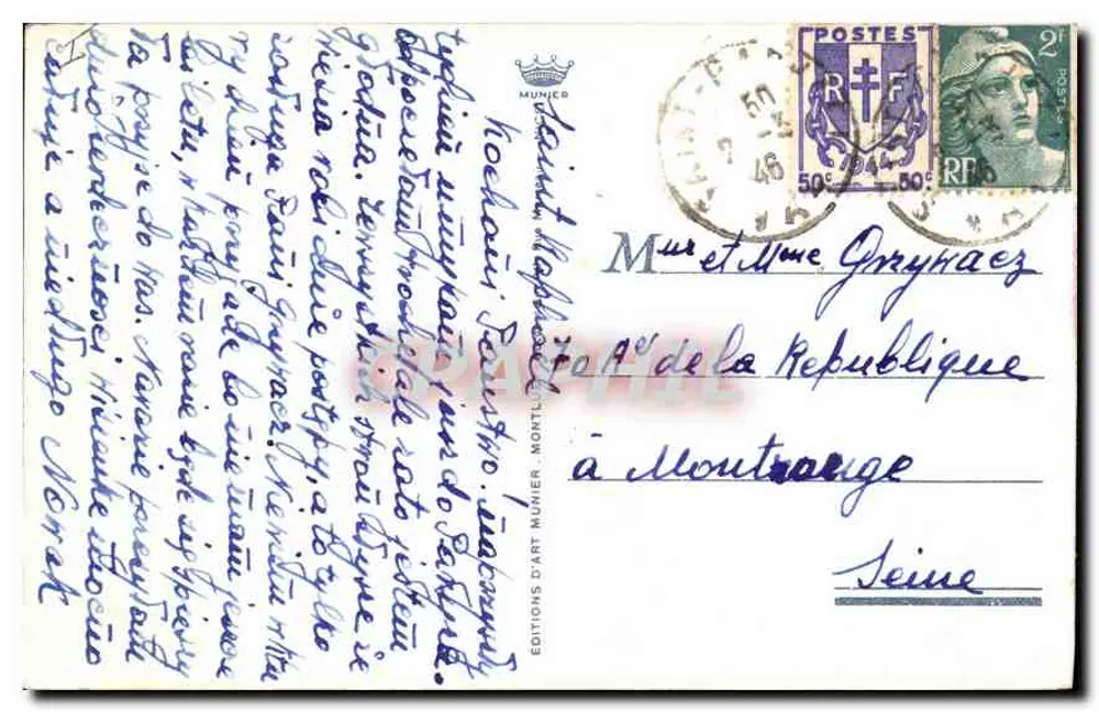 Agay — A Ilha de Ouro — Corniche d'Or — Edições Munier, n°403 - Verso