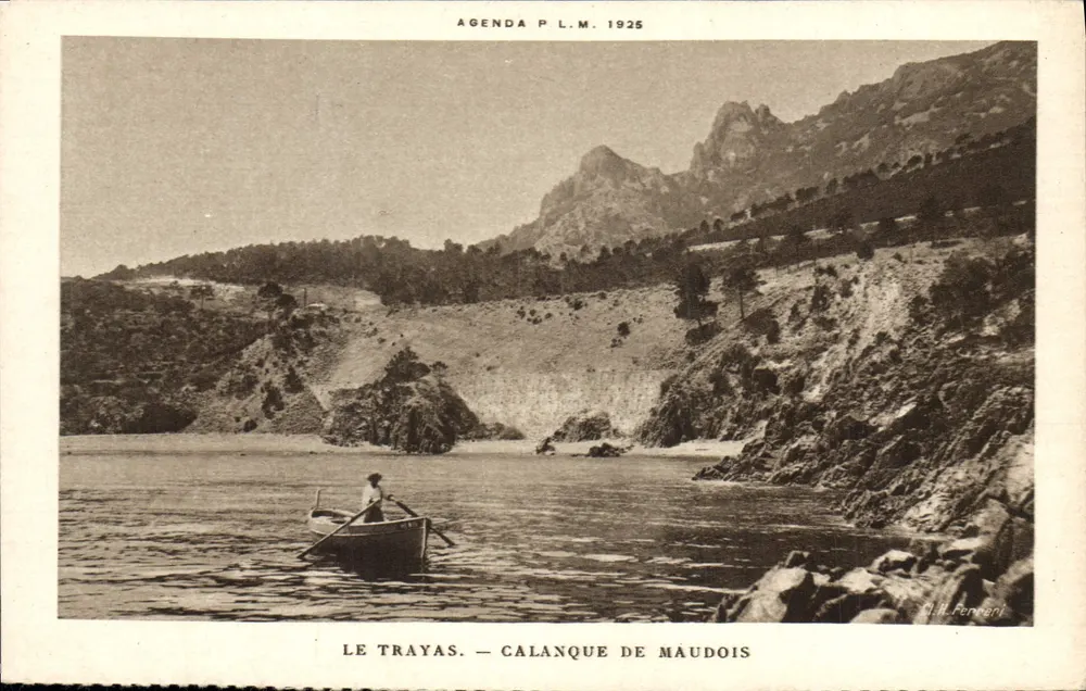 Le Trayas — Calanque de Maudois — Agenda P.L.M. 1925 - Frente