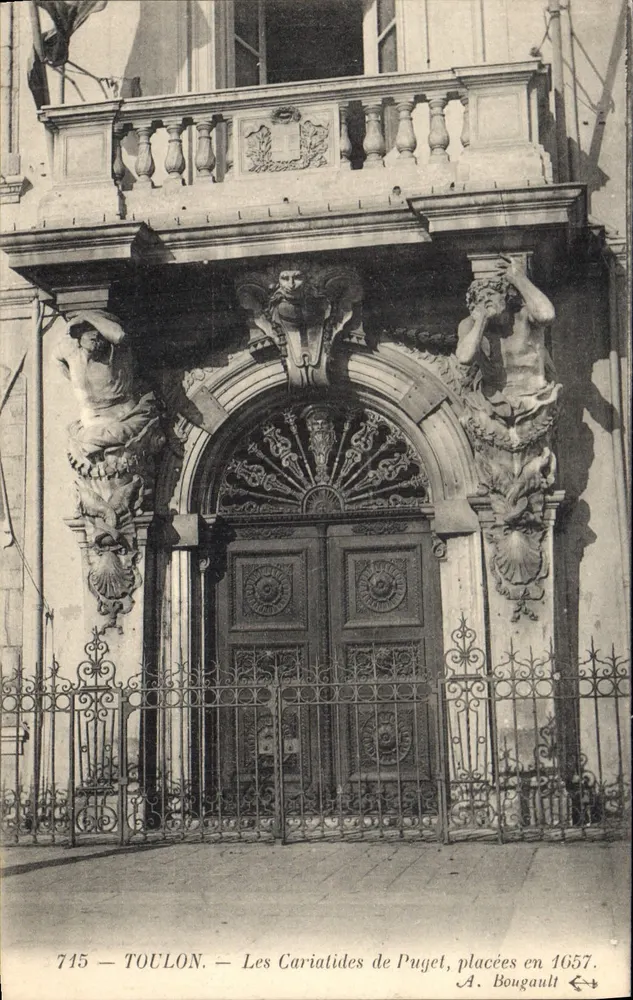 Toulon — Die Cariatiden von Puget, errichtet 1657 — A. Bougault, Nr. 715 - Vorderseite