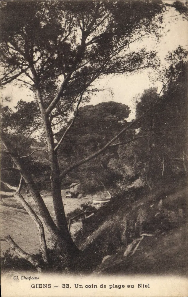 Giens — Ein Stück Strand am Niel — Cl. Chapeau, n°33 - Vorderseite