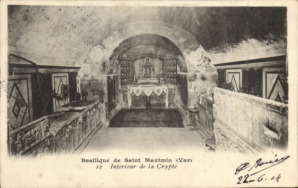 Basílica de São Maximino (Var) — Interior da Cripta — Fotógrafo E. Lagrave, n°12 - Frente