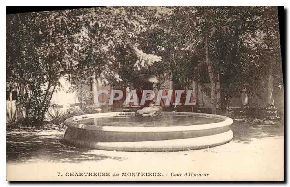 Chartreuse de Montrieux — Cour d'Honneur com fontaine — Edição F. Ducer & Cie Marseille - Frente