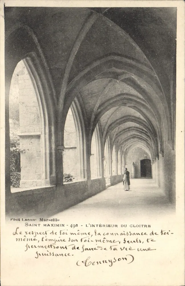 Saint Maximin - O interior do claustro — Pbot Lacon, Marselha, n°492 - Frente