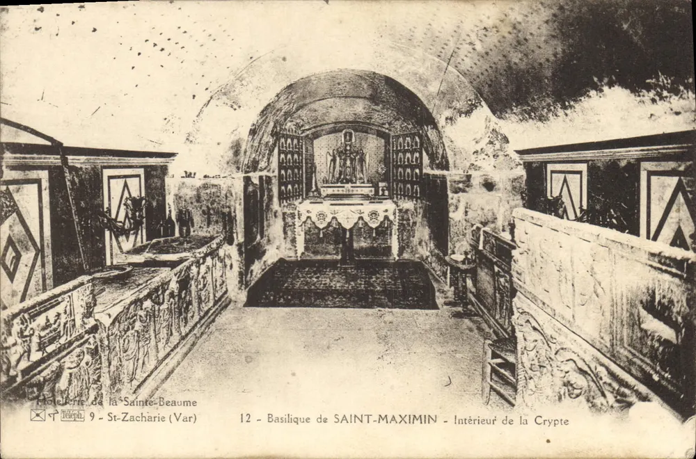 Basílica de São Maximin — Interior da Cripta — Sainte-Beaume (Var) — editor Idéoph, n°12 - Frente