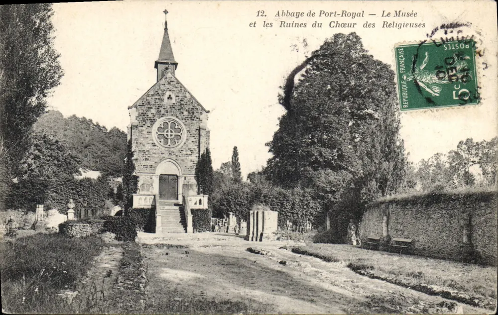 Abbaye de Port-Royal — Das Museum und die Ruinen des Chors der Nonnen — Héliotypie Bourdier et Faucheux, Versailles - Vorderseite