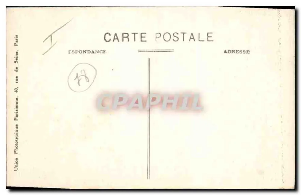 Abtei PORT-ROYAL (S.-et-O.) — Eingang zur Abtei — Union Phototypique Parisienne - Rückseite