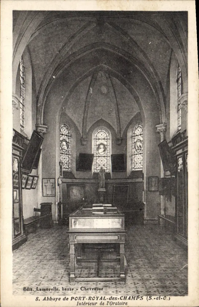 Innenansicht der Oratorienkapelle — Abtei Port-Royal-des-Champs — Édit. Lamorelle, bazar - Chevreuse - Vorderseite