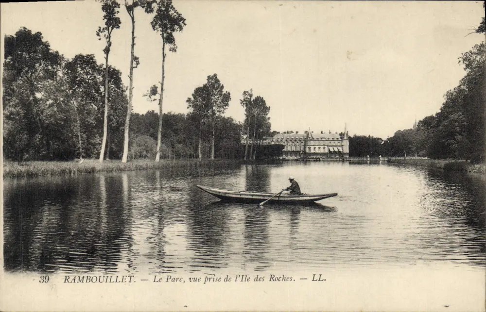 Rambouillet — Der Park, Ansicht vom Île des Roches — LL. - Vorderseite