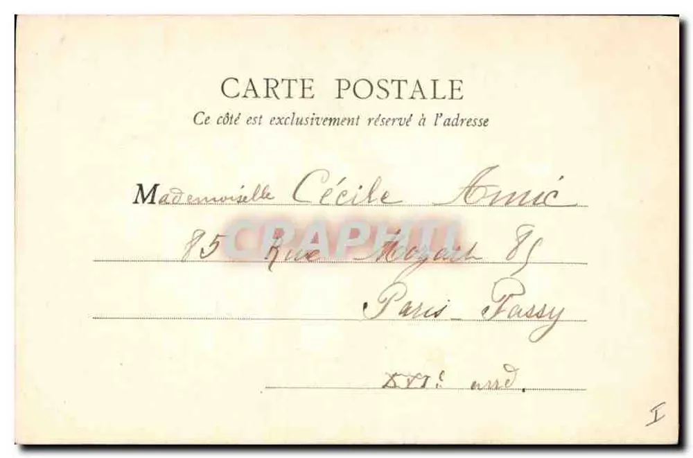 Rambouillet — O Quinconce, avenida de Esculape — B. F., Paris - Verso