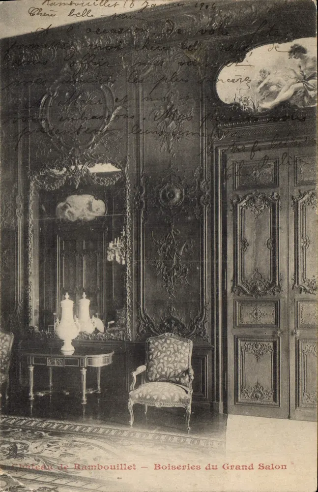 Château de Rambouillet — Boiseries du Grand Salon — A. Bourdier, imp.-édit. — Versailles - Vorderseite