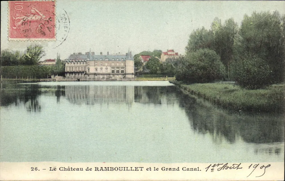 Schloss RAMBOUILLET und der Große Kanal — 26. — A. Bourdier, Verlag, Versailles - Vorderseite