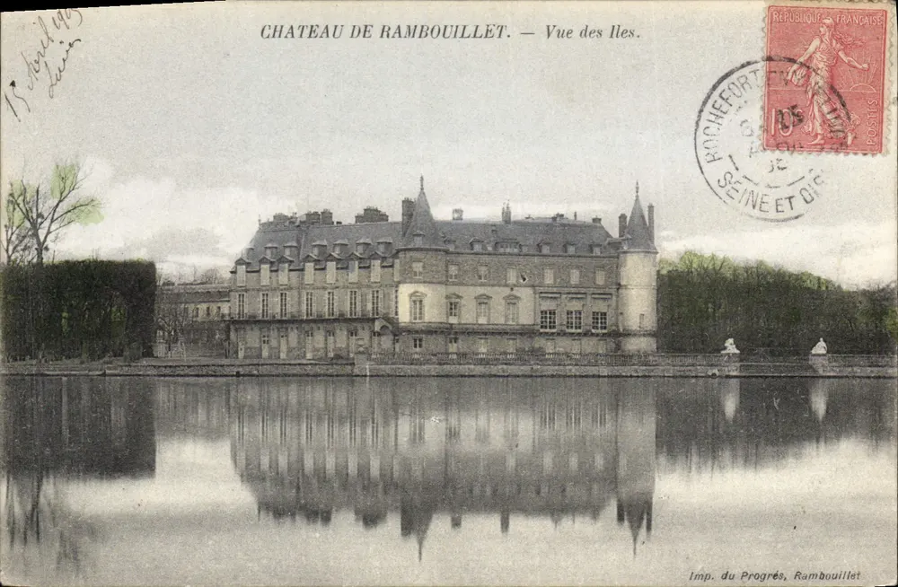Castelo de Rambouillet — Vista das Ilhas — Imp. do Progresso, Rambouillet - Frente