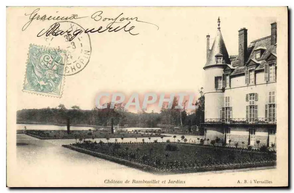 Castelo de Rambouillet e Jardins — A. B. à Versailles — editor A. B. à Versailles - Frente