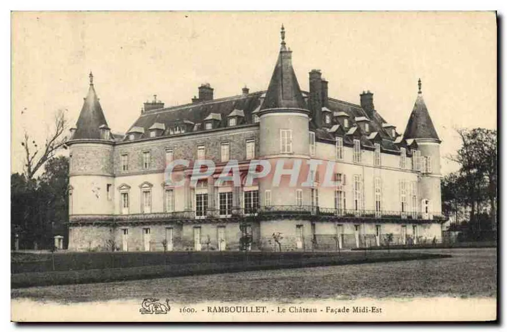 Rambouillet - O Castelo - Fachaça Leste-Sul — editor 1600 - Frente