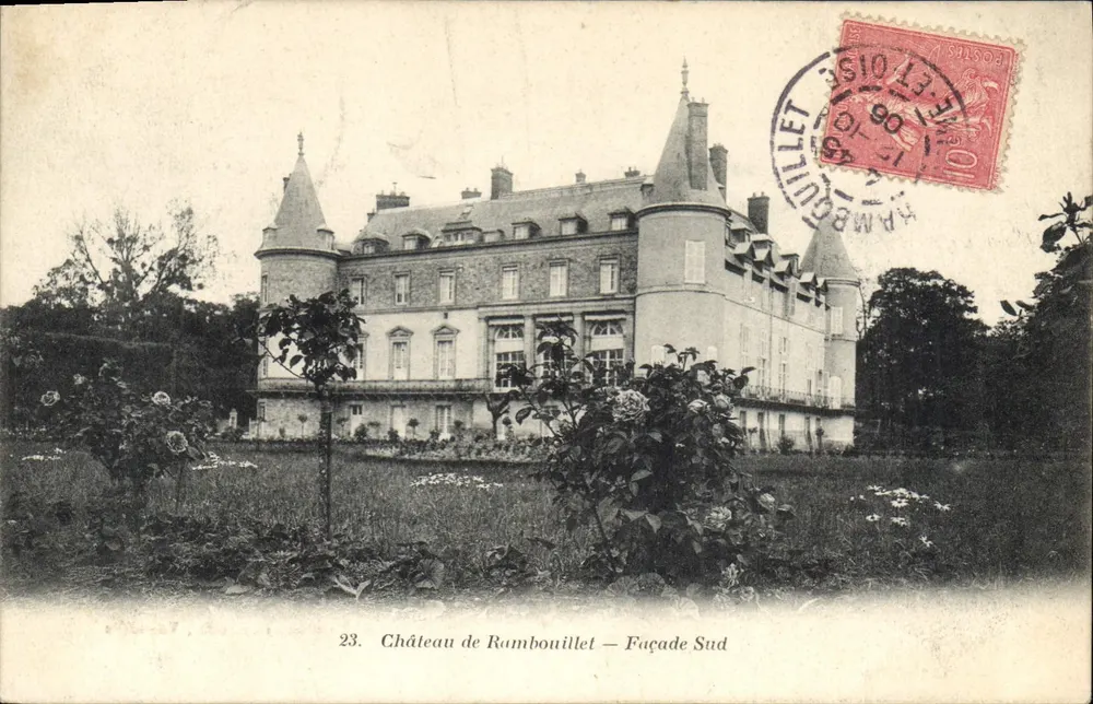Castelo de Rambouillet — Fachada Sul — A. Bourdier, imp.-edit., Versailles - Frente