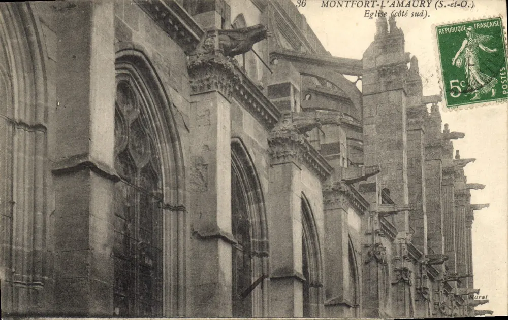 Montfort-l'Amaury (S.-et-O.) — Kirche (Südseite) — unbekannter Verlag, Nr. 36 - Vorderseite