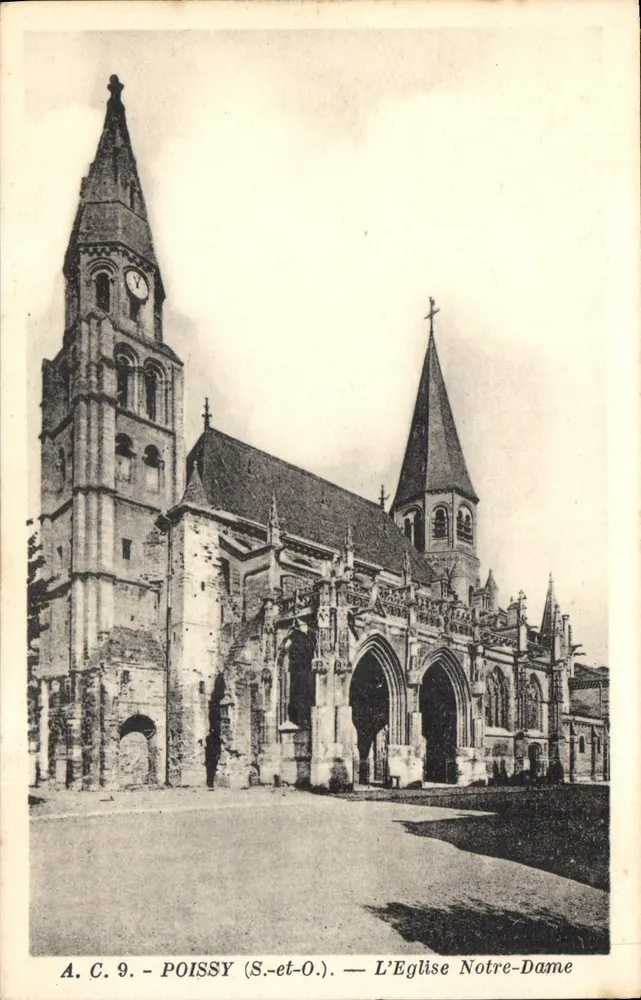 Poissy (S.-et-O.) — Die Kirche Notre-Dame - Vorderseite