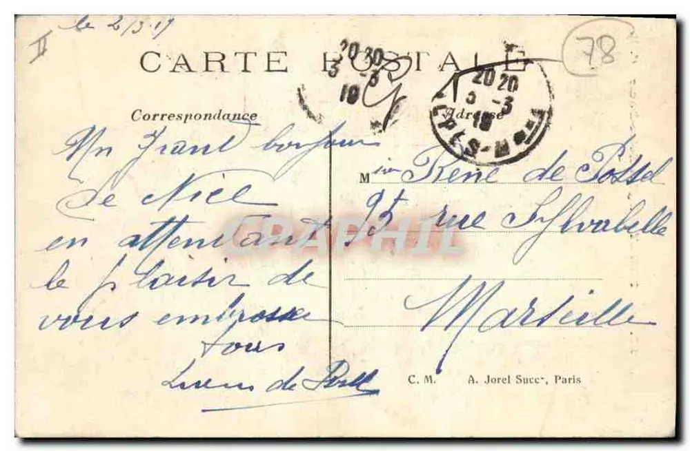 Poissy — Igreja Nossa Senhora — C. M. n°37 - Verso