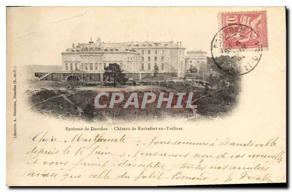 Environ de Dourdan — Château de Rochefort-en-Yvelines — Librairie A. Bourrous, Dourdan (S.-et-O.) - Vorderseite