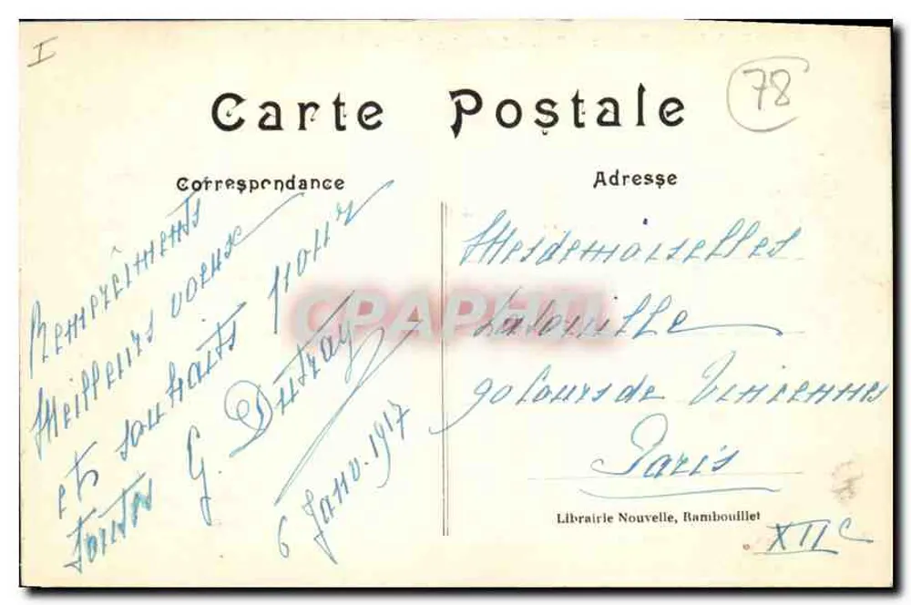 Boche fort-en-Yvelines — Ruinen des alten Schlosses — Librairie Nouvelle, Rambouillet - Rückseite